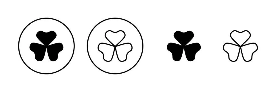 Clover icon vector. clover sign and symbol. four leaf clover icon. Stock Illustration