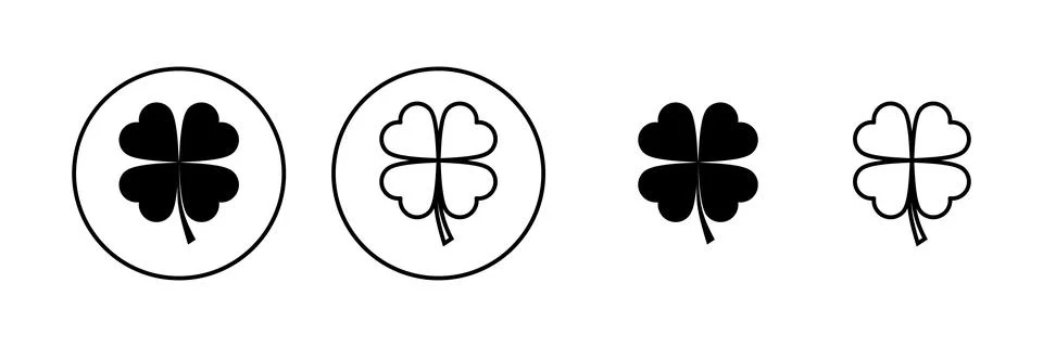 Clover icon vector. clover sign and symbol. four leaf clover icon. Stock Illustration