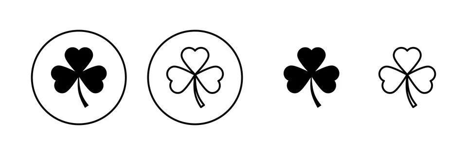Clover icon vector. clover sign and symbol. four leaf clover icon. Stock Illustration