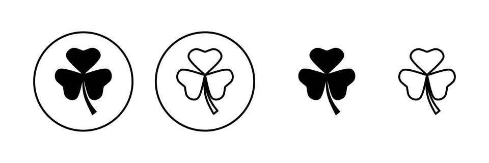 Clover icon vector. clover sign and symbol. four leaf clover icon. Stock Illustration