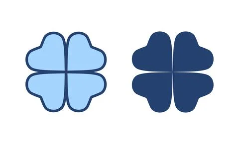 Clover icon vector. clover sign and symbol. four leaf clover icon. Stock Illustration