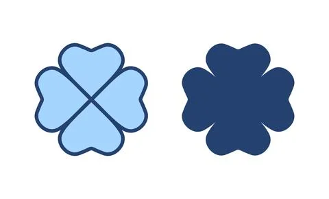 Clover icon vector. clover sign and symbol. four leaf clover icon. Stock Illustration