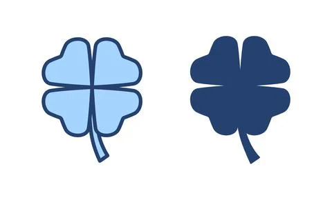 Clover icon vector. clover sign and symbol. four leaf clover icon. Stock Illustration