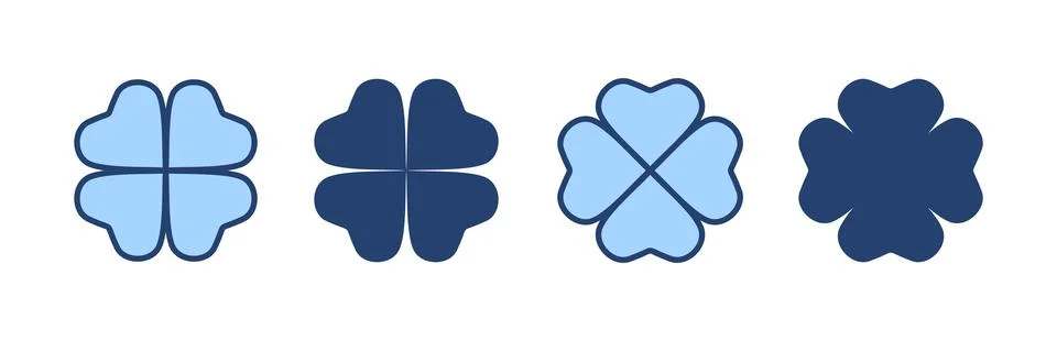 Clover icon vector. clover sign and symbol. four leaf clover icon. Stock Illustration