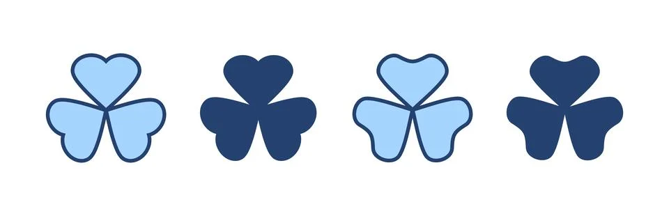 Clover icon vector. clover sign and symbol. four leaf clover icon. Stock Illustration