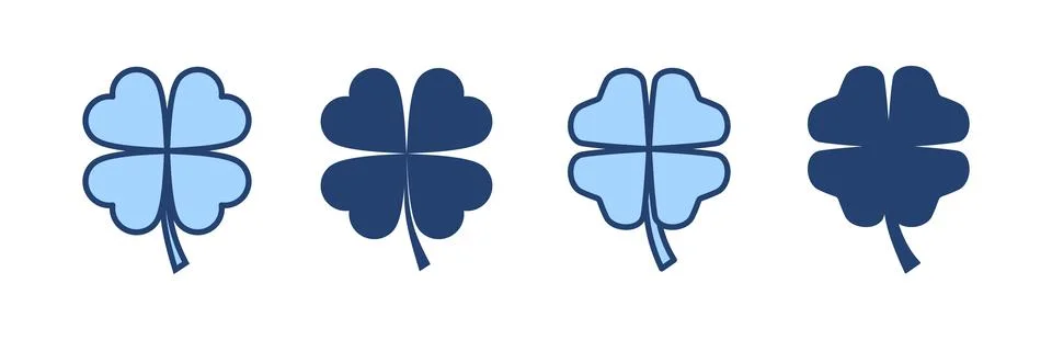 Clover icon vector. clover sign and symbol. four leaf clover icon. Stock Illustration