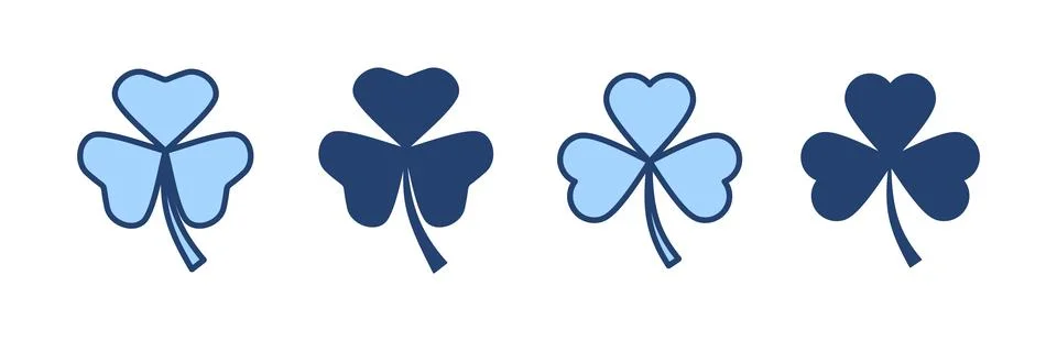 Clover icon vector. clover sign and symbol. four leaf clover icon. Stock Illustration