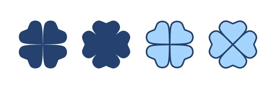 Clover icon vector. clover sign and symbol. four leaf clover icon. Stock Illustration