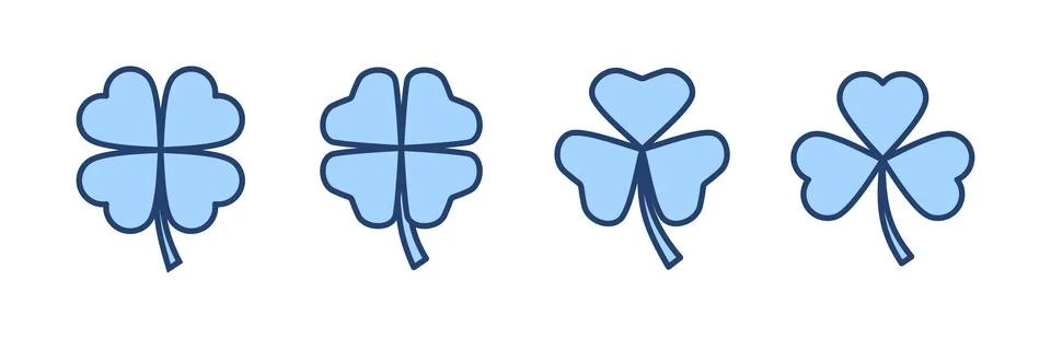 Clover icon vector. clover sign and symbol. four leaf clover icon. Stock Illustration