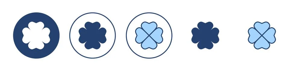 Clover icon vector. clover sign and symbol. four leaf clover icon. Stock Illustration