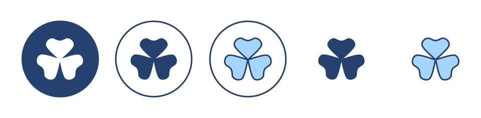 Clover icon vector. clover sign and symbol. four leaf clover icon. Stock Illustration