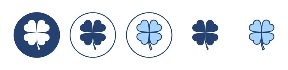 Clover icon vector. clover sign and symbol. four leaf clover icon. Stock Illustration