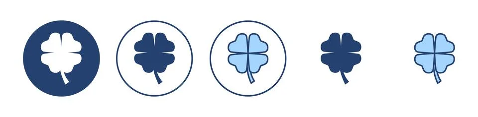 Clover icon vector. clover sign and symbol. four leaf clover icon. Stock Illustration