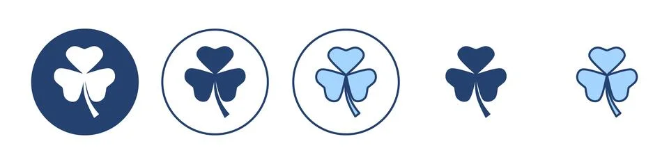 Clover icon vector. clover sign and symbol. four leaf clover icon. Stock Illustration