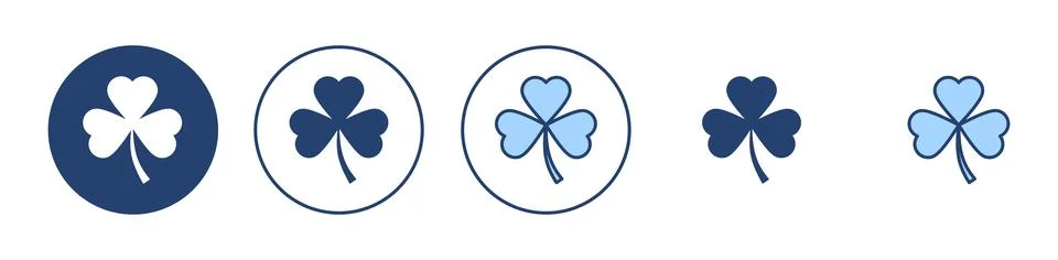 Clover icon vector. clover sign and symbol. four leaf clover icon. Stock Illustration