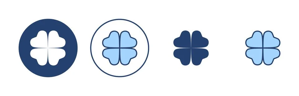 Clover icon vector. clover sign and symbol. four leaf clover icon. Stock Illustration