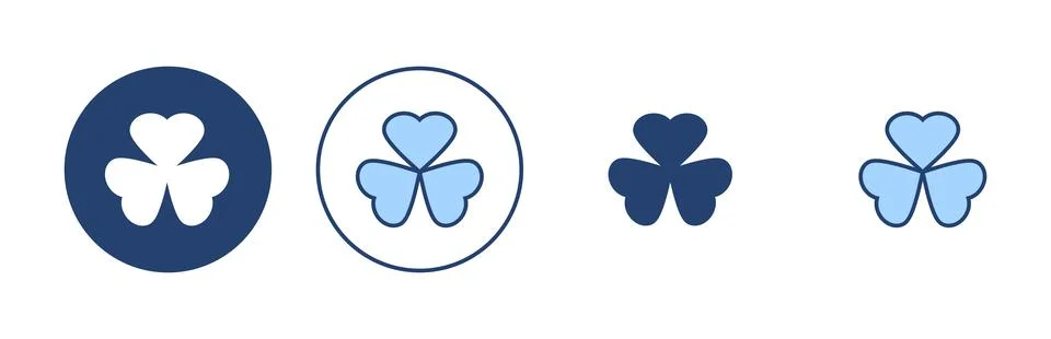 Clover icon vector. clover sign and symbol. four leaf clover icon. Stock Illustration