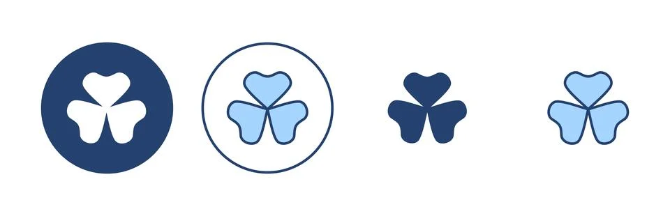 Clover icon vector. clover sign and symbol. four leaf clover icon. Stock Illustration