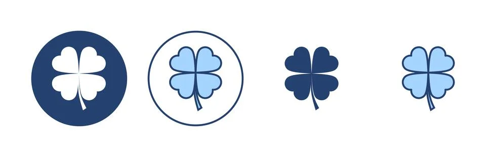 Clover icon vector. clover sign and symbol. four leaf clover icon. Stock Illustration