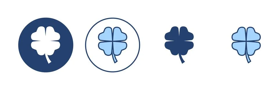 Clover icon vector. clover sign and symbol. four leaf clover icon. Stock Illustration