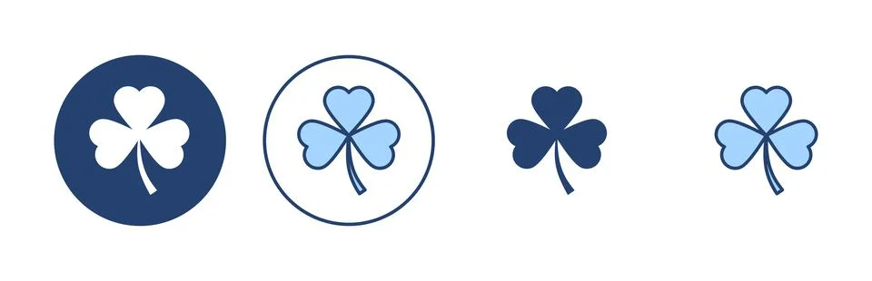 Clover icon vector. clover sign and symbol. four leaf clover icon. Stock Illustration