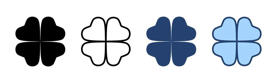Clover icon vector. clover sign and symbol. four leaf clover icon. Stock Illustration