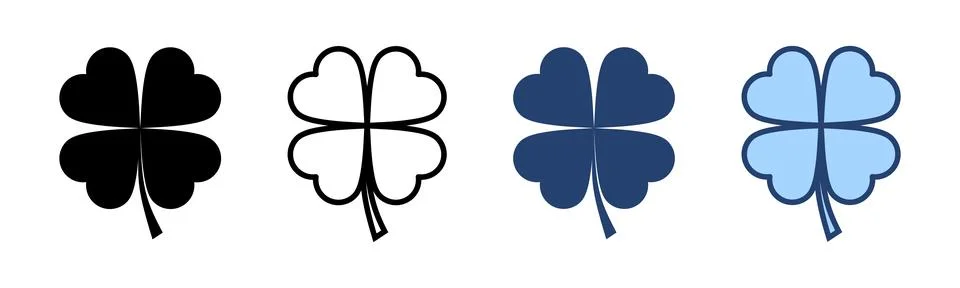 Clover icon vector. clover sign and symbol. four leaf clover icon. Stock Illustration