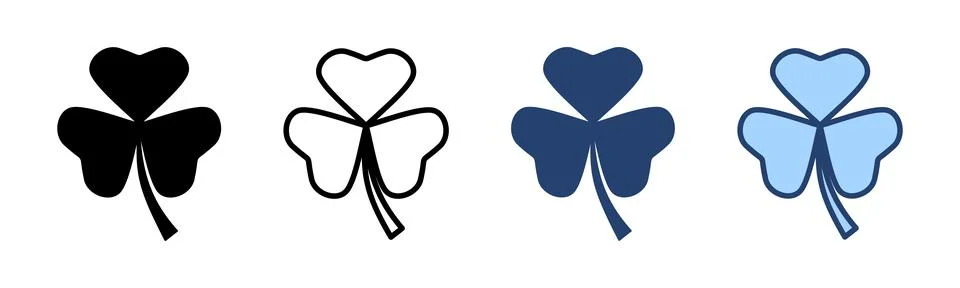 Clover icon vector. clover sign and symbol. four leaf clover icon. Stock Illustration