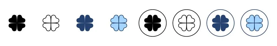 Clover icon vector. clover sign and symbol. four leaf clover icon. Stock Illustration