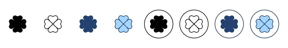 Clover icon vector. clover sign and symbol. four leaf clover icon. Stock Illustration