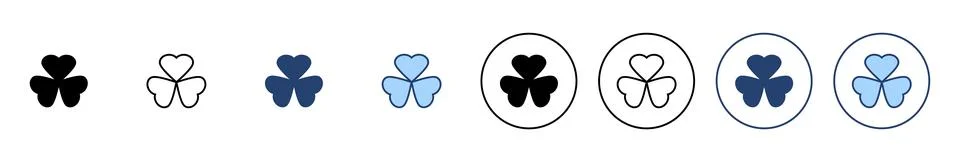 Clover icon vector. clover sign and symbol. four leaf clover icon. Stock Illustration