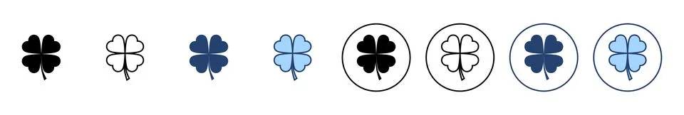 Clover icon vector. clover sign and symbol. four leaf clover icon. Stock Illustration