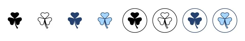 Clover icon vector. clover sign and symbol. four leaf clover icon. Stock Illustration