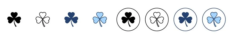 Clover icon vector. clover sign and symbol. four leaf clover icon. Stock Illustration