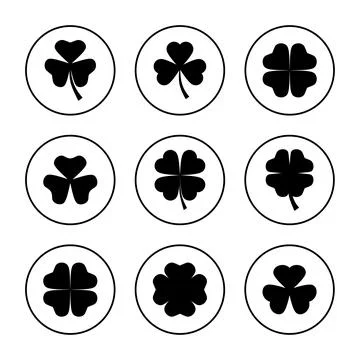 Clover icon vector. clover sign and symbol. four leaf clover icon. Stock Illustration
