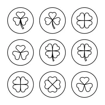Clover icon vector. clover sign and symbol. four leaf clover icon. Stock Illustration