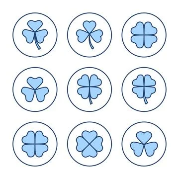 Clover icon vector. clover sign and symbol. four leaf clover icon. Stock Illustration