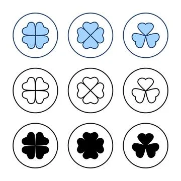 Clover icon vector. clover sign and symbol. four leaf clover icon. Stock Illustration