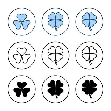 Clover icon vector. clover sign and symbol. four leaf clover icon. Stock Illustration
