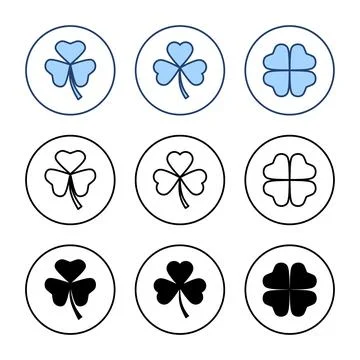 Clover icon vector. clover sign and symbol. four leaf clover icon. Stock Illustration