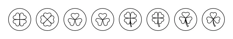 Clover icon vector. clover sign and symbol. four leaf clover icon. Stock Illustration