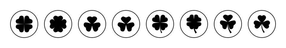 Clover icon vector. clover sign and symbol. four leaf clover icon. Stock Illustration