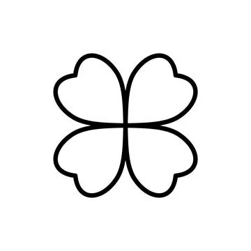 Clover icon vector. clover sign and symbol. four leaf clover icon. Stock Illustration