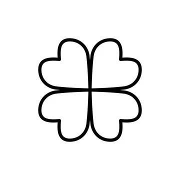 Clover icon vector. clover sign and symbol. four leaf clover icon. Stock Illustration