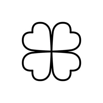 Clover icon vector. clover sign and symbol. four leaf clover icon. Stock Illustration