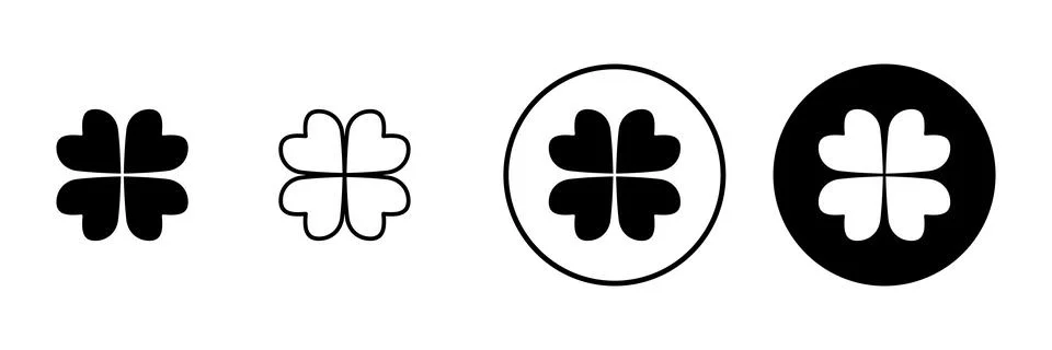 Clover icon vector. clover sign and symbol. four leaf clover icon. Stock Illustration