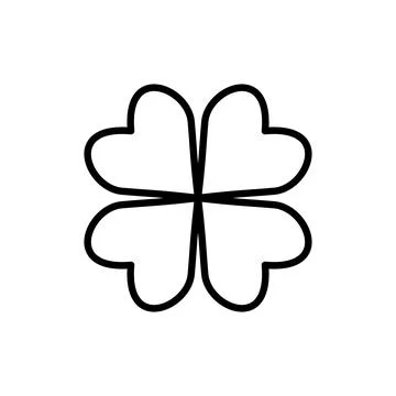 Clover icon vector. clover sign and symbol. four leaf clover icon. Stock Illustration