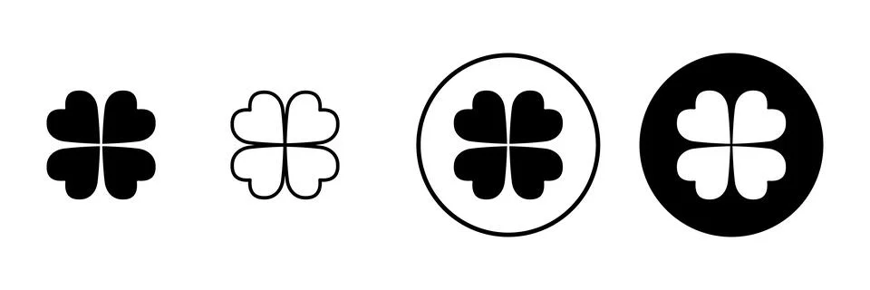 Clover icon vector. clover sign and symbol. four leaf clover icon. Stock Illustration