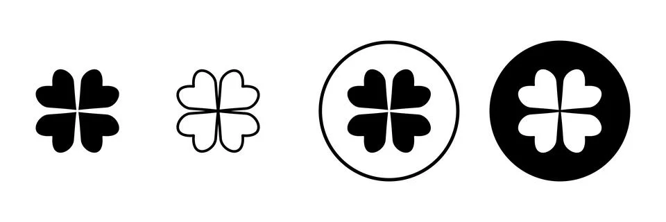 Clover icon vector. clover sign and symbol. four leaf clover icon. Stock Illustration