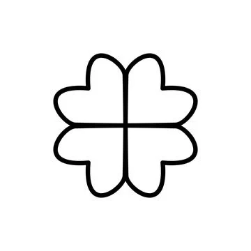 Clover icon vector. clover sign and symbol. four leaf clover icon. Stock Illustration